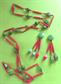 Mod 1960's Western Germany Pink and Green Necklace and Earrings Set Go Go Vintage Costume Jewelry 60's Accessories