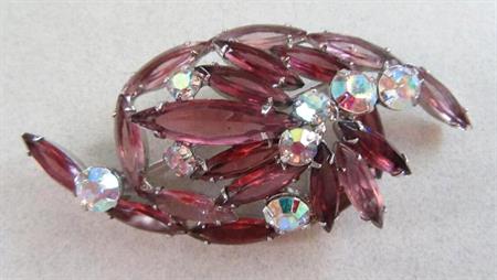 Pierre Rhinestone Pin Vintage Signed Jewelry