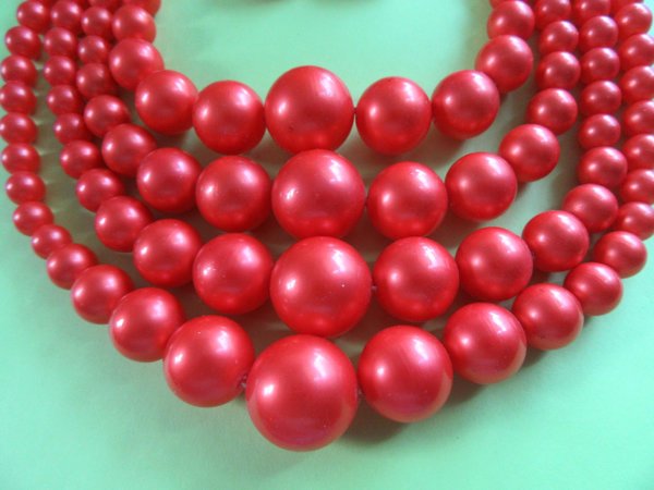 1950's Orange Necklace Set Vintage Jewelry 