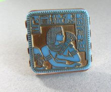 Anson Single Cufflink  Glass Egyptian Pharaoh Jewelry Making