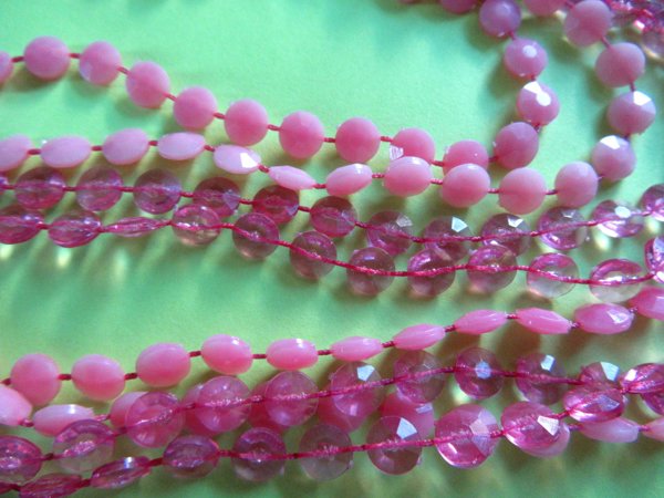 Mod 1960's Pink Necklace Set Vintage Jewelry