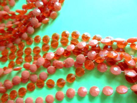 Mod 1960's Orange Necklace Set Hong Kong Vintage Jewelry