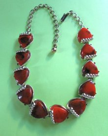 Bakelite  Necklace Signed Charel Vintage Jewelry