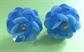 Mod 1960's Blue Cluster Earrings Clip On 60's Accessories Vintage Costume Jewelry Go Go