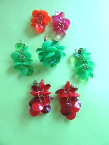 Mod 1960's Earrings Lot Japan Vintage Jewelry 