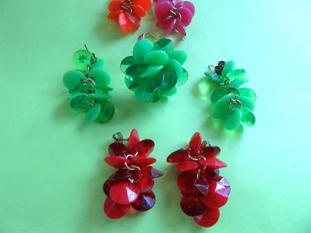 Mod 1960's Earrings Lot Japan Vintage Jewelry 