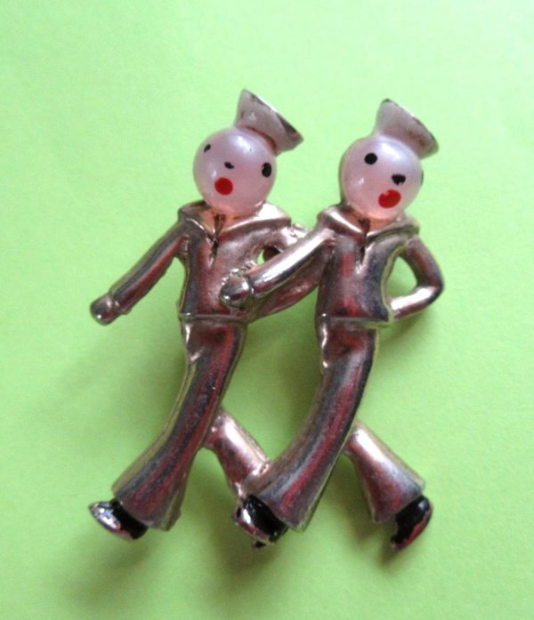 1950's Sailors Pin Vintage Jewelry 