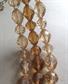 1950s Faceted Lucite Multi Strand Necklace Western Germany Champagne Brown Vintage Costume Jewelry '50's Accessories