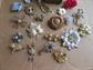 Vintage Pin Brooch Lot Costume 20 Plus Pieces Jewelry Rhinestones Figural  Scarecrow Flowers 