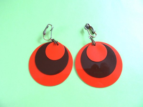 1960's Mod Earrings Vintage Jewelry