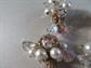 1950's Mid Century Crystal Pearl Chandelier Earrings Clip Ons Vintage Costume Jewelry Gatsby