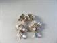 1950's Mid Century Crystal Pearl Chandelier Earrings Clip Ons Vintage Costume Jewelry Gatsby