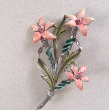 1940's BJL Bohemian Jewelers Marcasite Pin Vintage Jewelry 