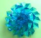 Mod 1960's Blue Lucite Pin Hong Kong Vintage Jewelry 