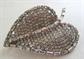 Large Rhinestone Leaf Pin Vintage  Jewelry