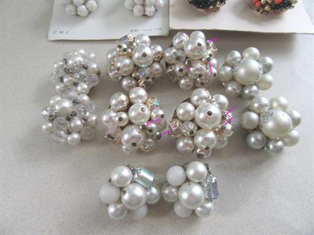 1950's Earrings Lot Japan Western Germany Vintage Jewelry 