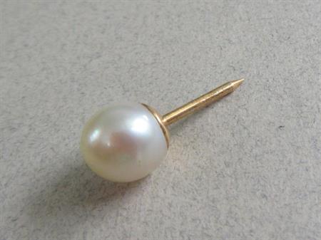 Genuine Cultured Pearl 14k Gold Tie Tac Fine Jewelry Mens Shirt Accessories