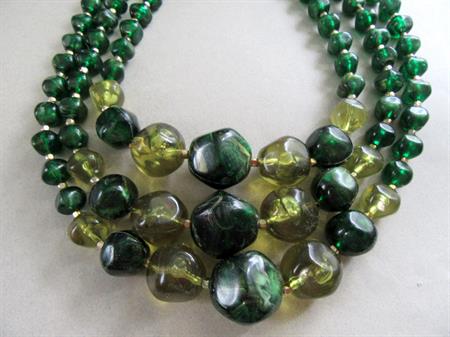 1950's Green Necklace Vintage Jewelry '50's Accessories