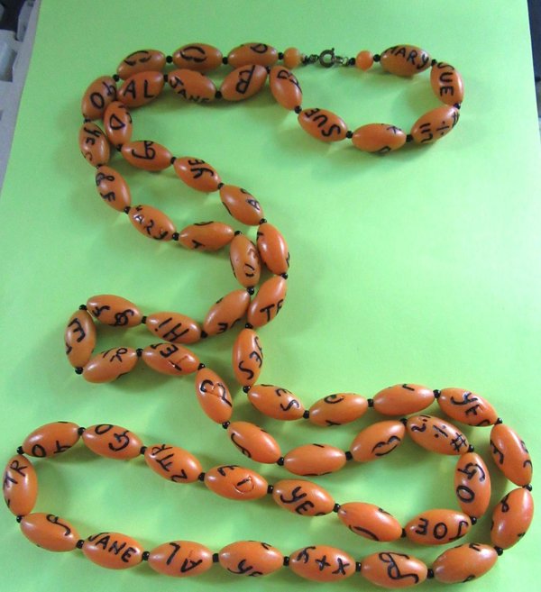  Long Lucite Necklace Vintage Jewelry