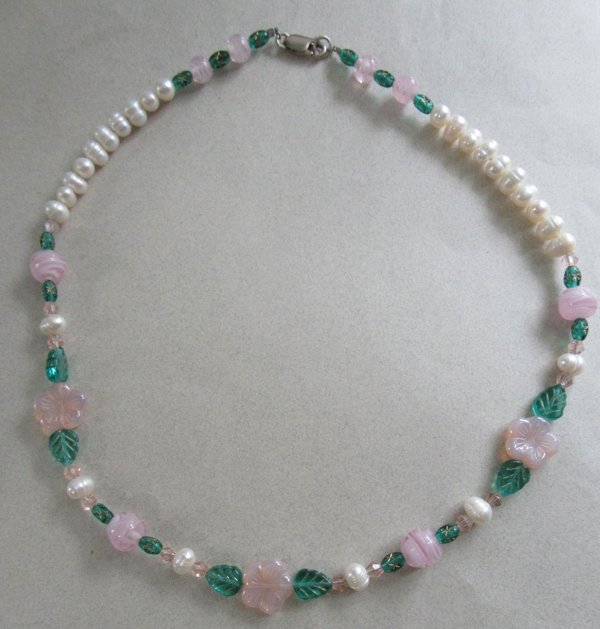 Freshwater Pearl Necklace Sterling Clasp Beads Fine Jewelry
