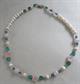 Genuine Freshwater Pearl Fruit Salad Necklace Sterling Clasp Glass Beads Fine Jewelry Tropical