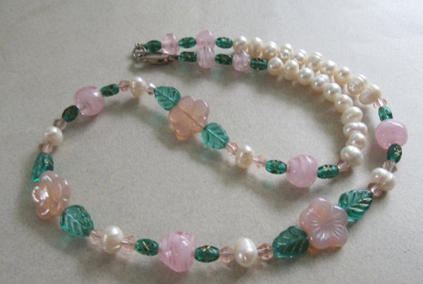 Freshwater Pearl Necklace Sterling Clasp Beads Fine Jewelry