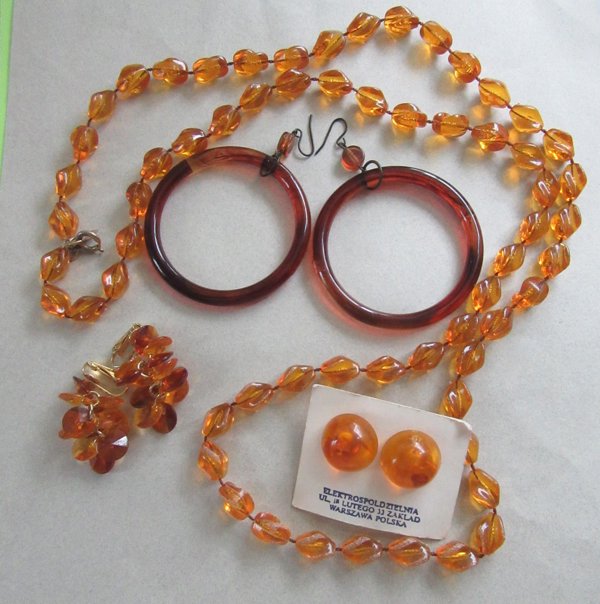 Jewelry Lot  Sarah Coventry Genuine Amber Vintage Jewelry