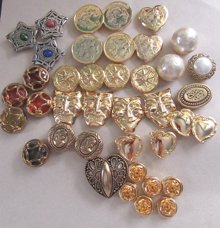 1980's Button Covers Lot Clothing Accessories