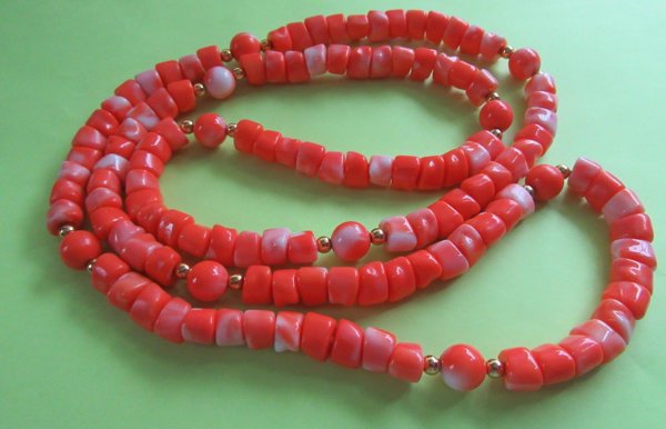 Vintage Lucite Orange Necklace 
