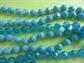 Mod Blue Long Necklace Beads Vintage Costume Jewelry ;60's Accessories 