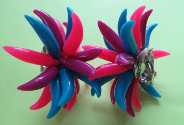 1980's Firework Earrings Vintage Jewelry 