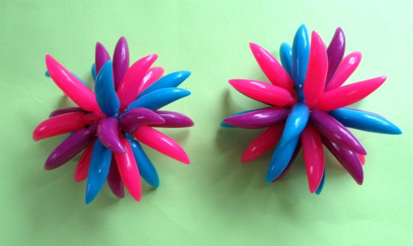 1980's Firework Earrings Vintage Jewelry 