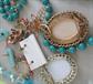 Vintage Blue Costume Jewelry Lot Necklaces Pins Earrings Laguna On Card Daisy 