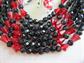 Red and Black Jewelry Lot Necklaces Pins  Vintage Costume Jewelry