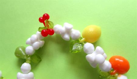 1960's Fruit Salad Necklace For Restringing  Beads 