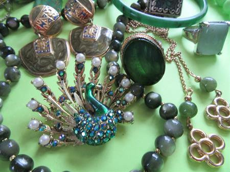 Vintage Jewelry Lot Necklaces Earrings Rings