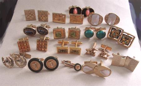 Vintage Mid Century Cufflinks Lot Cuff Links Hickok Swank Foster Sarah Coventry MCM Mens Jewelry Shirt Accessories