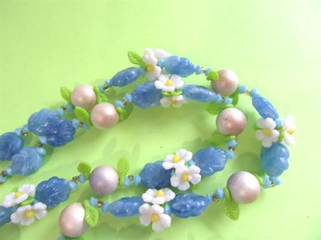 Mod Daisy Flower Necklace Vintage Jewelry '60's Accessories 