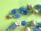 Mod Fruit Salad Daisy Flower Necklace Vintage Costume Jewelry '60's Accessories 