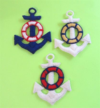 Vintage Anchor Embroidered Patches Lot Beach Nautical Cruise Hey Sailor! Jean Jacket Accessories