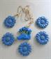 1940's Blue Daisy Light Pulls Vintage Kitchen '40's Kitchen Decor Repurpose Upcycle