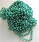 Vintage Green Glass Bead Chain Lot Destah Jewelry Making Beads Old Stock 