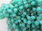 Vintage Green Glass Bead Chain Lot Destah Jewelry Making Beads Old Stock 