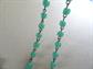 Vintage Green Glass Bead Chain Lot Destah Jewelry Making Beads Old Stock 