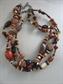 Vintage Necklace Lot Western Germany Wood Lucite Costume Jewelry Earth Tones