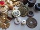 Vintage Button Lot Art Deco Antique Celluloid Bone Wood Celluloid And More
