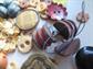 Vintage Button Lot Art Deco Antique Celluloid Bone Wood Celluloid And More