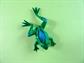 Enameled Frog Pin Toad Vintage Costume Jewelry Figural Blue Green