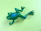 Enameled Frog Pin Toad Vintage Costume Jewelry Figural Blue Green