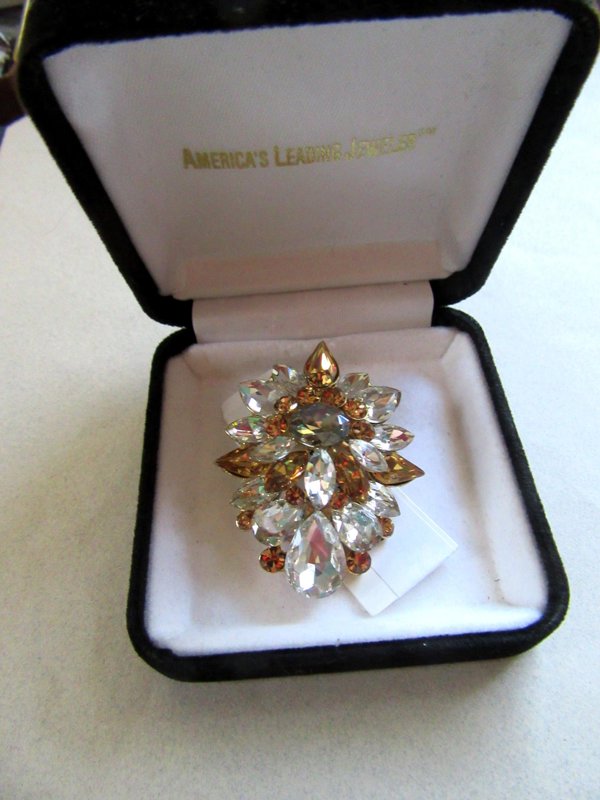 Kenilworth Rhinestone Pin Vintage Jewelry Original Tag